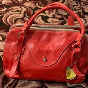 Furla Leather bag original! Color red!